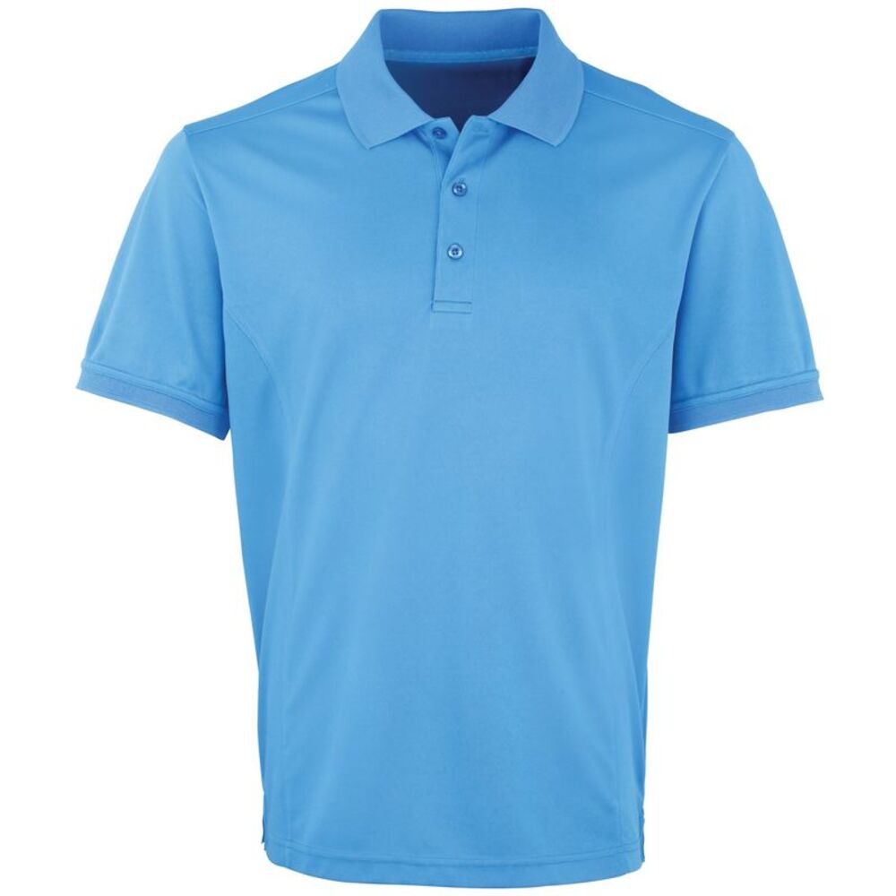Premier Mens Coolchecker Pique Short Sleeve Polo T-Shirt / Sapphire